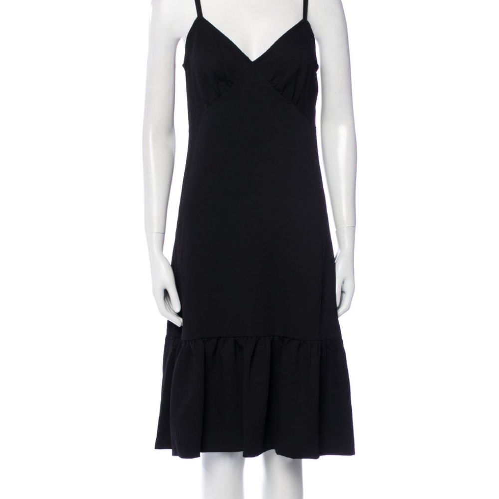 COPY - MICHAEL KORS SLIP DRESS WITH FLOUNCE WOMAN BLACK. - Picture 2 of 7